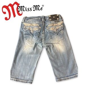 MISS ME Girls Bermuda Jean Shorts - Size 14